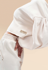 Cream Crop-top Co-Ord set