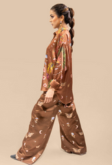 Cosmic Print Silk Co-ord Set